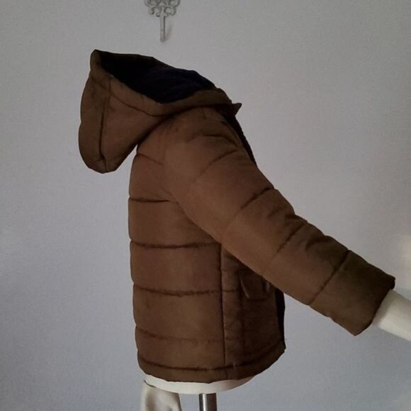 24 Months Winter Jacket Coat Parka PUFFER Snow BOYS Kids Youth BROWN HOOD HOODED - Picture 3 of 12